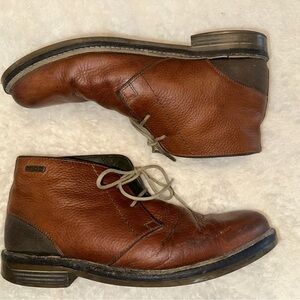 BARBOUR Men's Brown Leather Ankle Boots